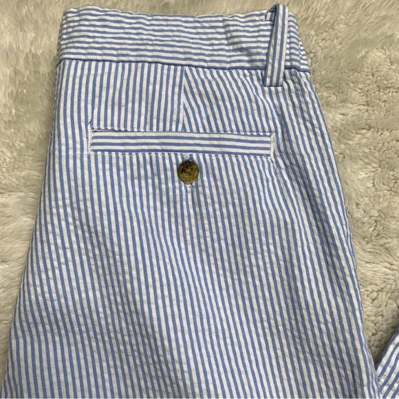 Janie and Jack Boy’s Blue/White Seersucker Striped Straight Leg Jeans Size 10 Y - Picture 4 of 8